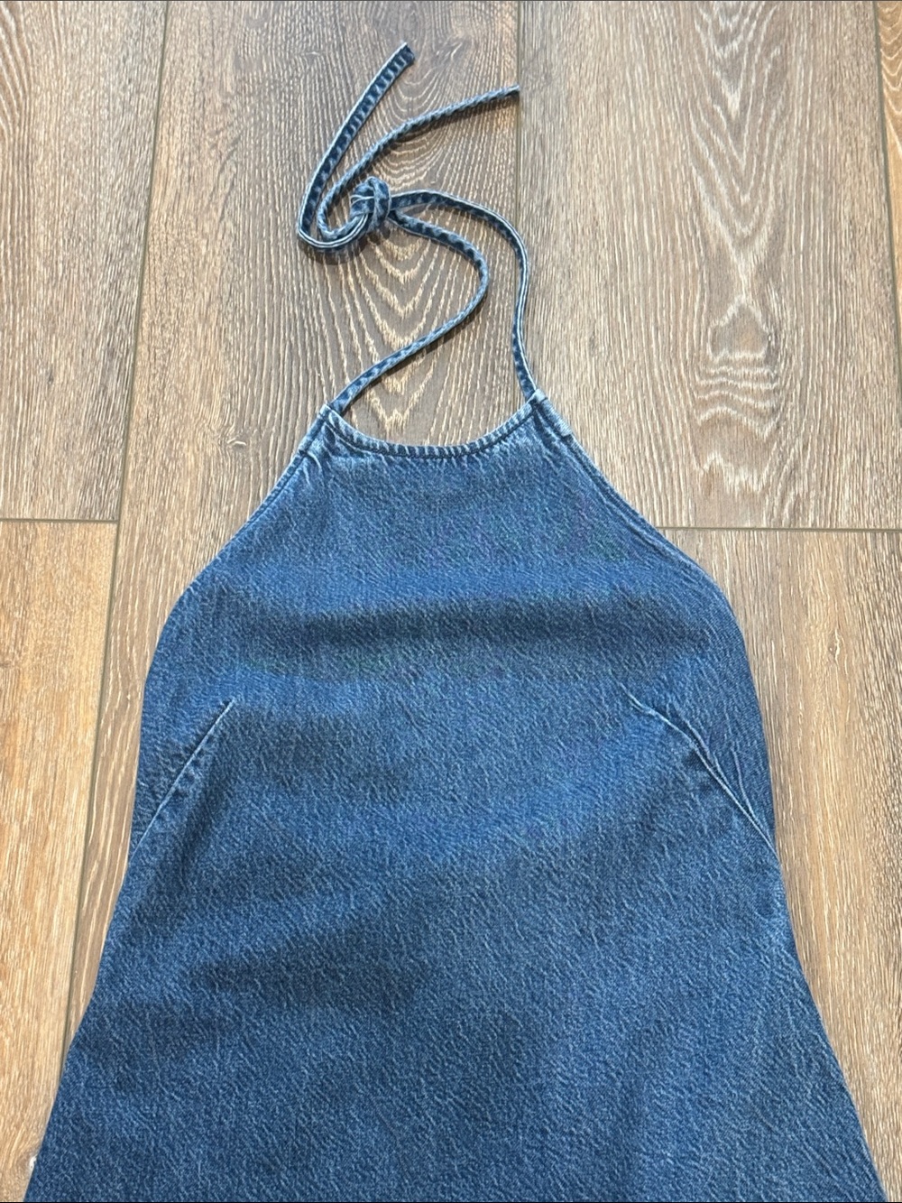 A & F Denim Halter Mini Dress Size XS NWT - Picture 4 of 8